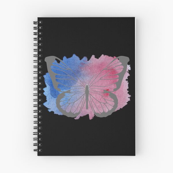 Item preview, Abstract Metallic Silver Flying Butterfly Over Blue And Pink Watercolour Paint Splash. Abstract Design, Funky Image, Minimalist Art. designed and sold by Jason123za.