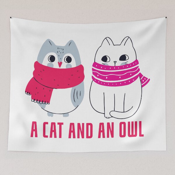 Item preview, A Cat And An Owl Funny Pet Owner - cute cutie catowl or owlcat designed and sold by The Patootoos.