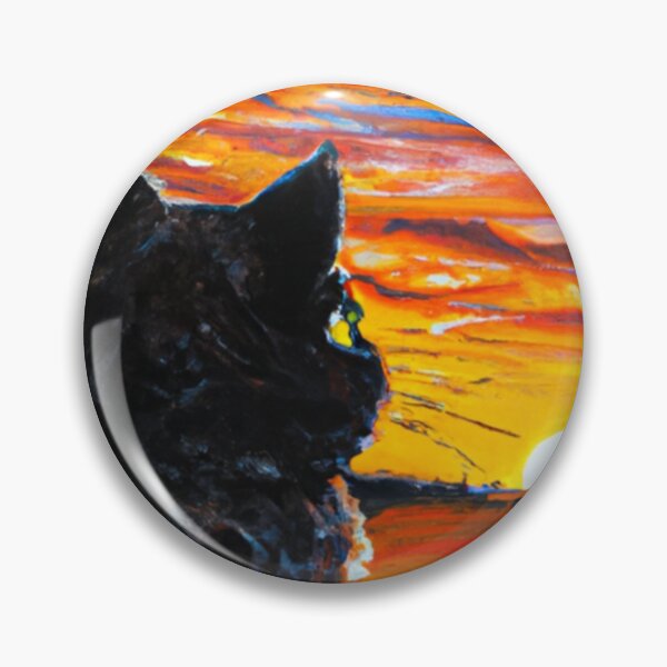 Item preview, CAT LOOKING AT SUNSET designed and sold by KatisDesign.