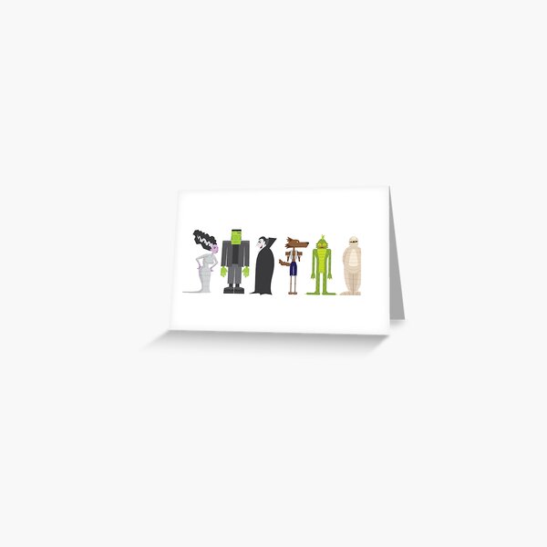 Classic Monsters Greeting Card