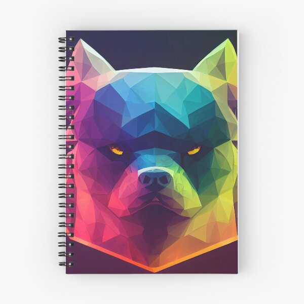 Item preview, Colorful lowpoly dog | Angry dog's deadly gaze | Gift for dog lover designed and sold by AsabIIArt.