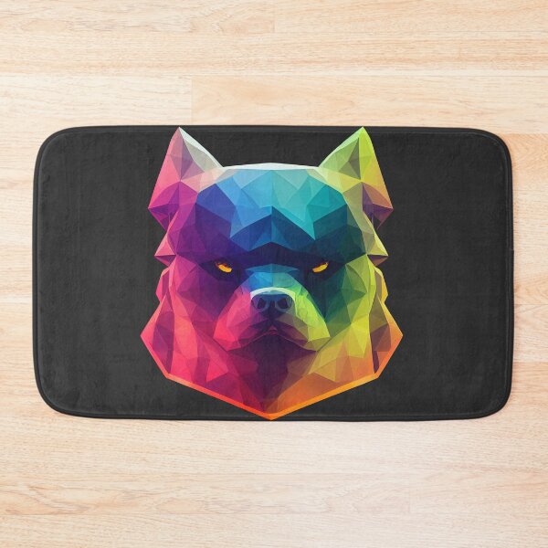 Item preview, Colorful lowpoly dog | Angry dog's deadly gaze | Gift for dog lover designed and sold by AsabIIArt.