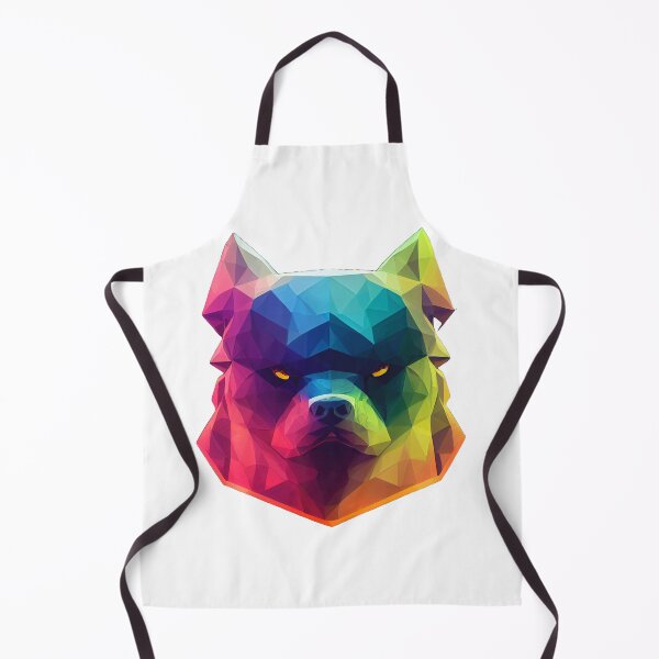 Item preview, Colorful lowpoly dog | Angry dog's deadly gaze | Gift for dog lover designed and sold by AsabIIArt.