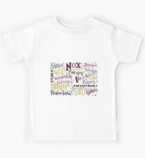 Zaubersprüche & Anhänger-Rot Kinder T-Shirt