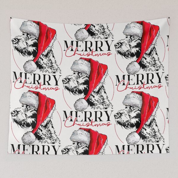Item preview, Santa German Wirehaired Pointer Merry Christmas Dogs designed and sold by dogarts.