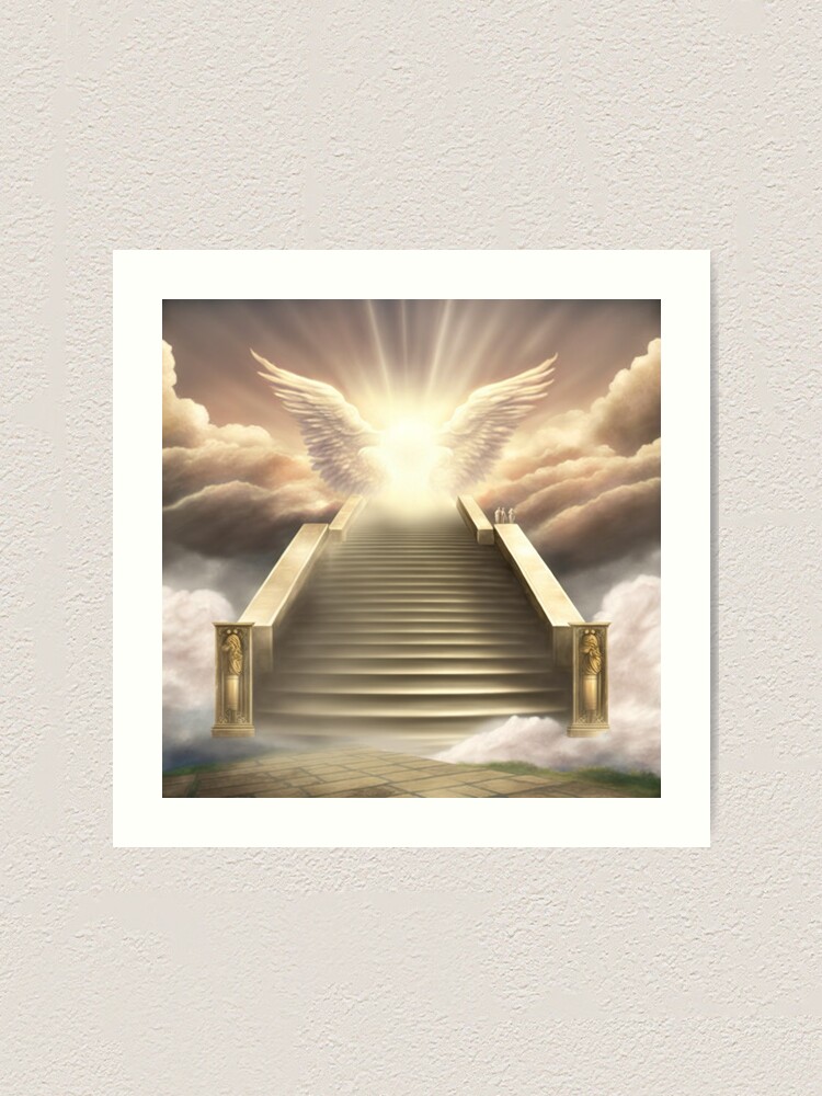 Welcome Ray Wings Heaven for - Angel Stairway Cunningham by Redbubble to Art | Print Heaven\
