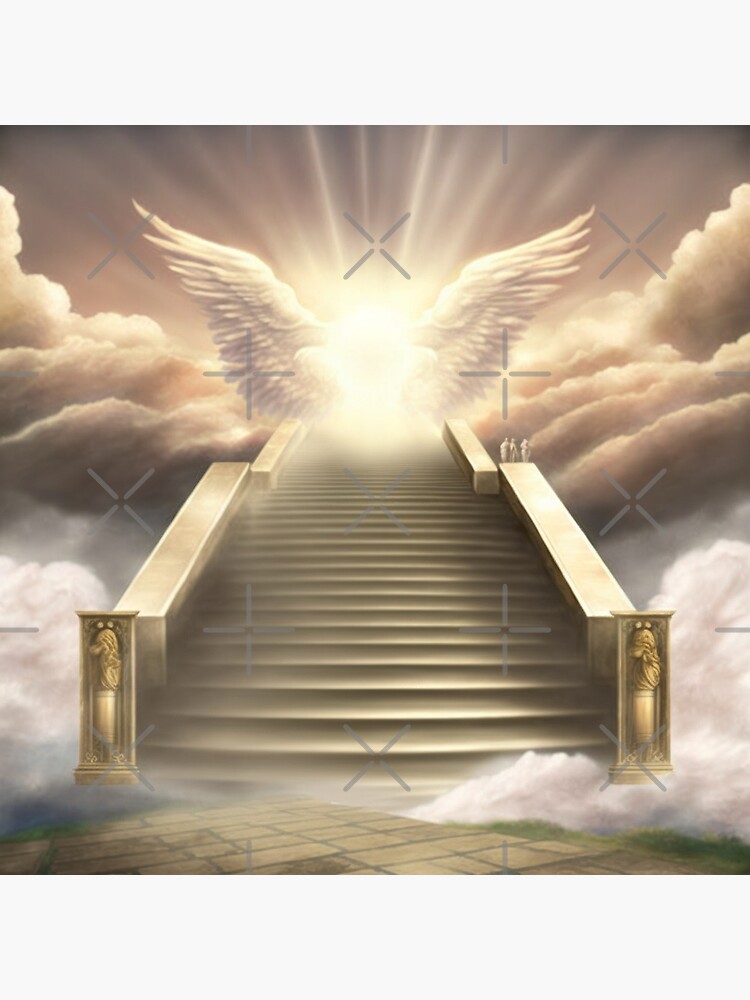 Stairway To Heaven - Angel Wings Welcome to Heaven | Photographic Print