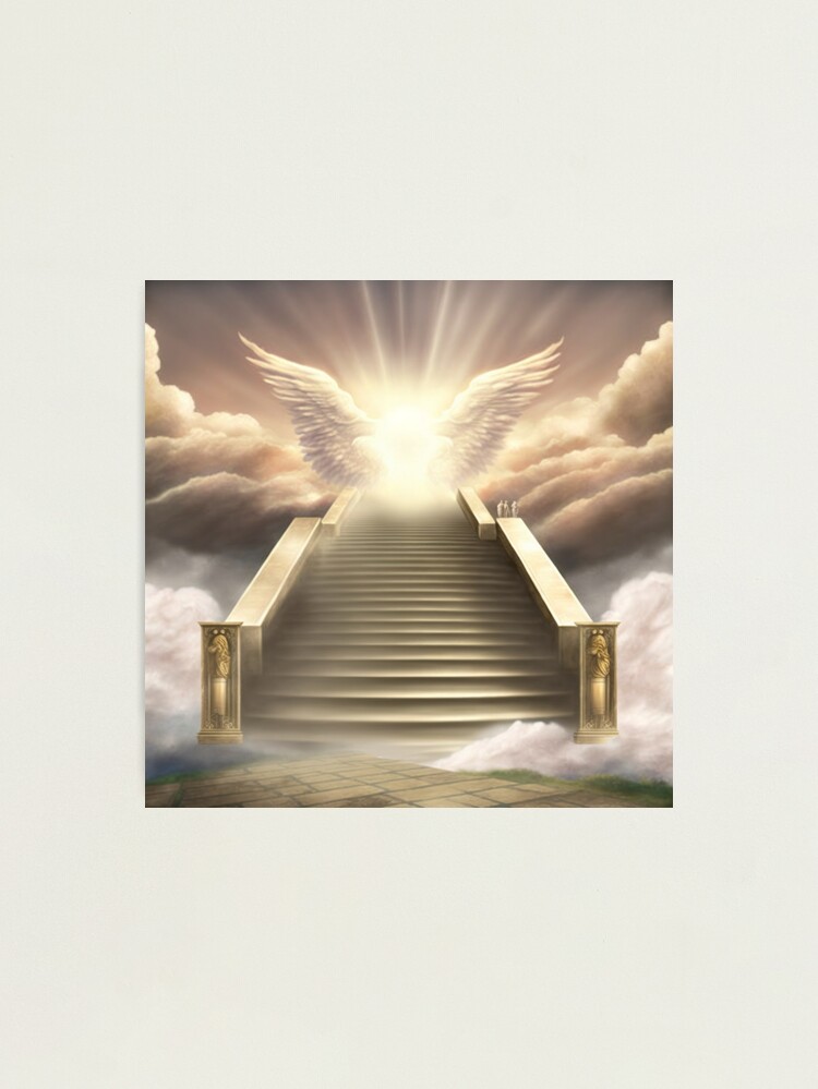 Stairway To Heaven - Angel Wings Welcome to Heaven | Photographic Print