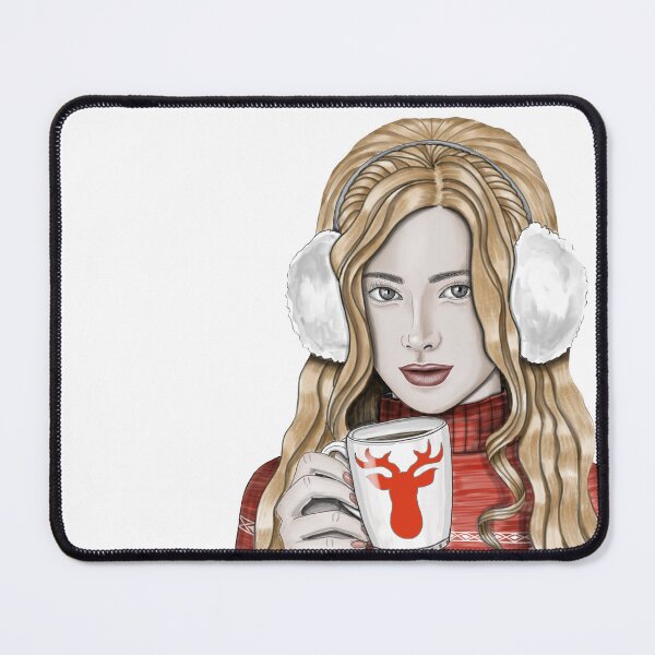 Item preview, Christmas Woman holding Deer Mug designed and sold by TasiaZenzura.