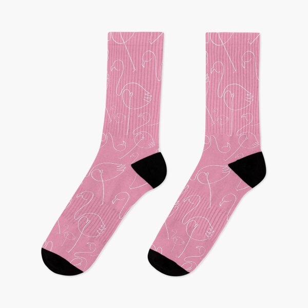 Item preview, Cute Monoline Drawn Flamingo Pattern designed and sold by MakeitMelo.