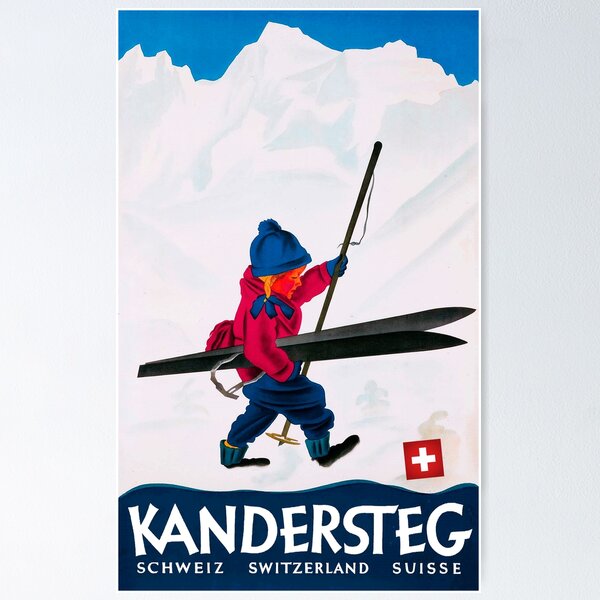 Item preview, " Switzerland: 2022/today Bernese Oberland - Kandersteg winter holiday advertising ... designed and sold by MOUNTAINS on FIRE.