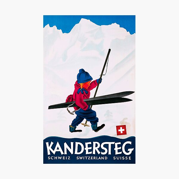 Item preview, " Switzerland: 2022/today Bernese Oberland - Kandersteg winter holiday advertising ... designed and sold by MOUNTAINS on FIRE.