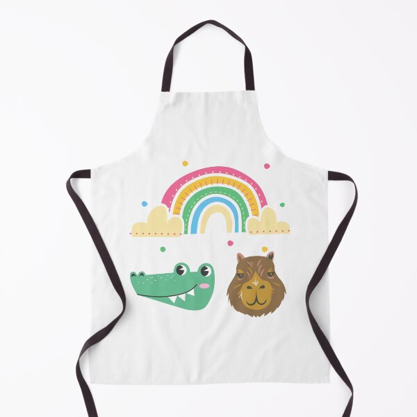 Item preview, Funny Capybara Crocodile and Rainbow ,capybara crocodile, capybara and crocodile,capybara with other animals, designed and sold by Tamas Das.