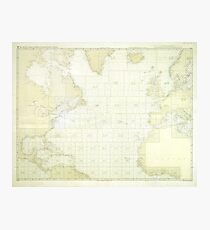 Kriegsmarine Atlantic Map Photographic Print