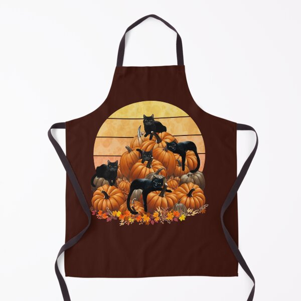 Item preview, Black Cats in the Pumpkin Patch autumn with pumpkins and sunset, color autumn, orange,hello fall autumn lovers designed and sold by Collagedream.