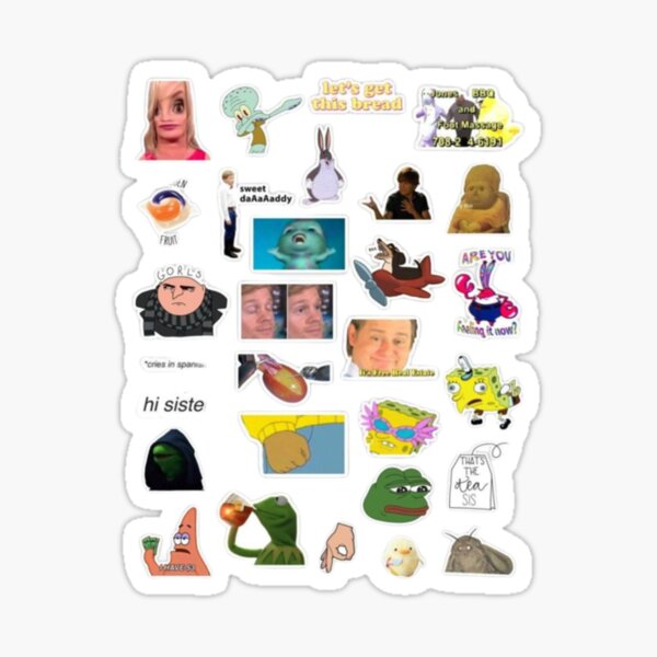 Spongebob Meme Sheet 6 Pack Sticker Sticker For Sale By Redaelorfi13 Redbubble 3243