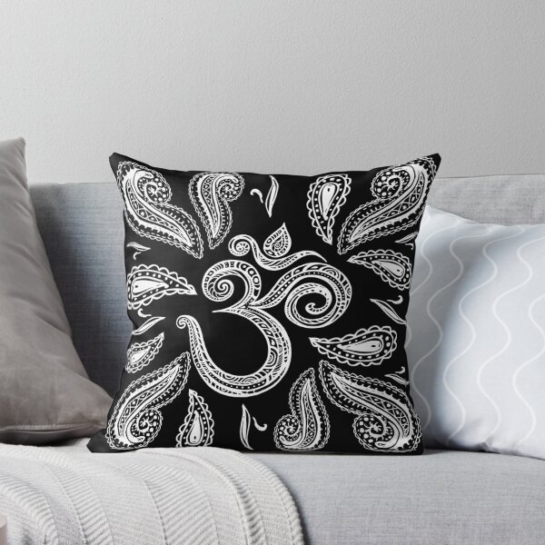 Item preview, White Lace OM symbol  swirl on black designed and sold by k9printart.