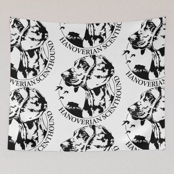 Item preview, Hanoverian Scenthound Dog Hounds Portrait designed and sold by dogarts.