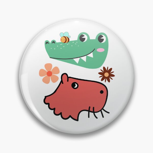 Item preview, Capybara Crocodile and Bee ,capybara crocodile, capybara and crocodile,capybara with other animals, designed and sold by Tamas Das.