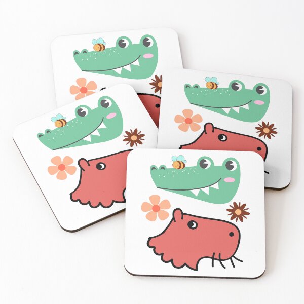Item preview, Capybara Crocodile and Bee ,capybara crocodile, capybara and crocodile,capybara with other animals,  designed and sold by Tamas Das.