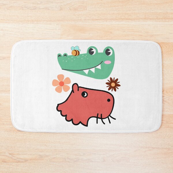 Item preview, Capybara Crocodile and Bee ,capybara crocodile, capybara and crocodile,capybara with other animals,  designed and sold by Tamas Das.