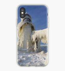 St. Joseph Lighthouse in Winter iPhone Case