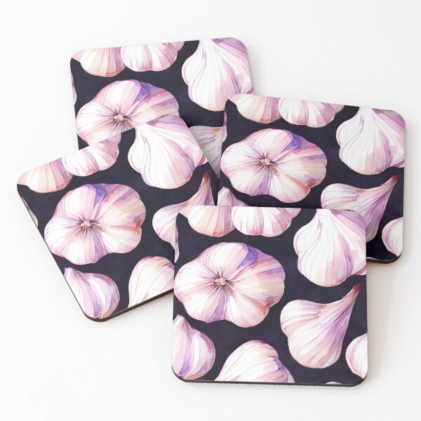 Item preview, Watercolor garlic bulbs seamless pattern designed and sold by patterncrow.