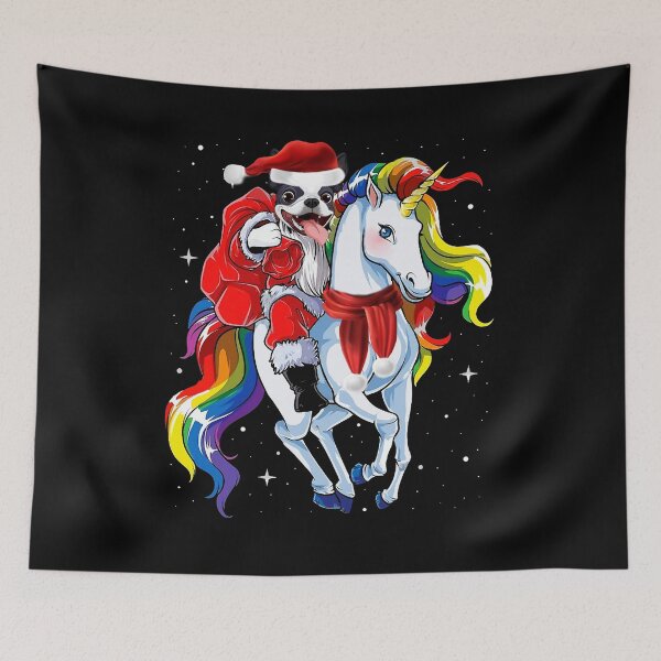 Item preview, Boston terriers santa unicorn designed and sold by ferraudionne.