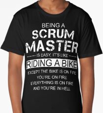 Being A Scrum Master Is Like Riding A Bike Long T-Shirt