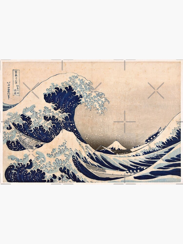 Disover Classic Japanese Great Wave off Kanagawa by Hokusai Wall Tapestry Traditional Version HD High Quality Canvas