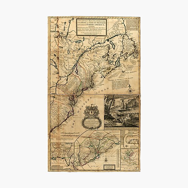 Item preview, Map of North America (British Colonies) 1731 designed and sold by allhistory.