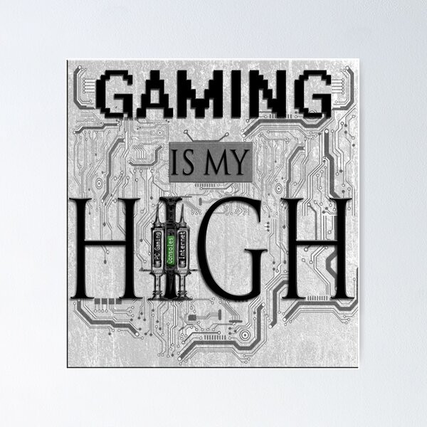 Item preview, Gaming is my HIGH- Black text/Background designed and sold by 86248Diamond.