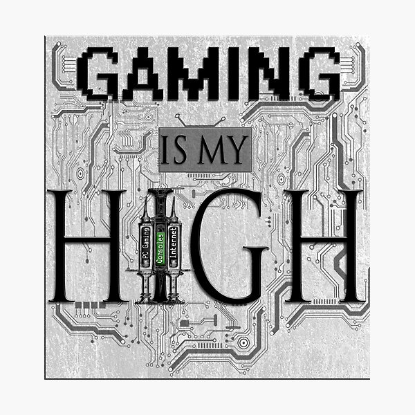 Item preview, Gaming is my HIGH- Black text/Background designed and sold by 86248Diamond.