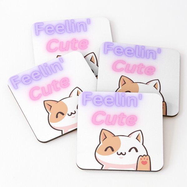 Item preview, Happy Smilling Cat Feeling Cute / Waves paw designed and sold by R3ndy49.