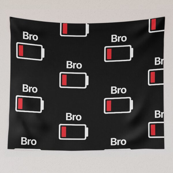 Item preview, BRO LOW BATTERY funny brother gift designed and sold by w1ckerman.