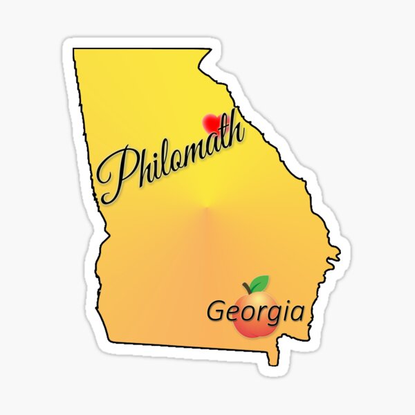 Philomath, Georgia Heart Sticker