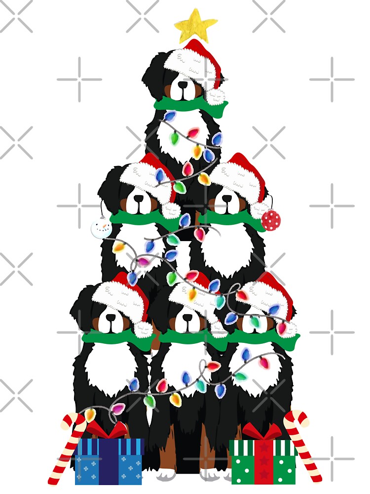 Discover Holiday Bernese Mountain Dog Puppy Christmas Tree Onesie