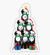 Holiday Bernese Mountain Dog Puppy Christmas Tree Sticker