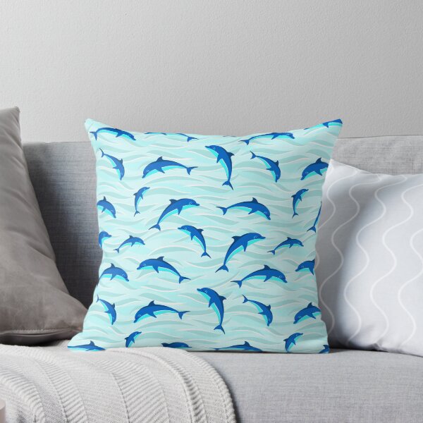 Item preview, Marine pattern with dolphins and waves	 designed and sold by MArtSpace.