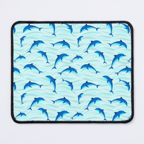 Item preview, Marine pattern with dolphins and waves	 designed and sold by MArtSpace.