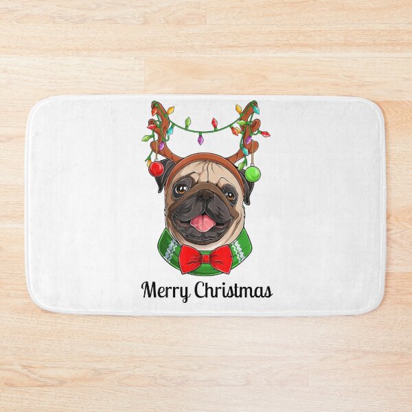 Item preview, Merry Christmas cute pug dog designed and sold by ashdenent.