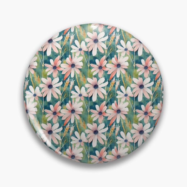 Item preview, Copy of Purple Watercolor Floral Pattern on a Green Background designed and sold by DesArtStudio.