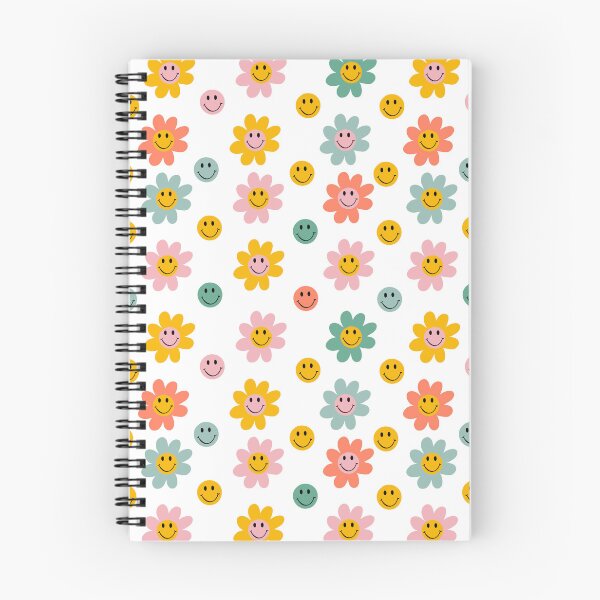 Item preview, Retro Groovy Smiley Faces & Flowers Design No. 1 designed and sold by * Jennadesigns.