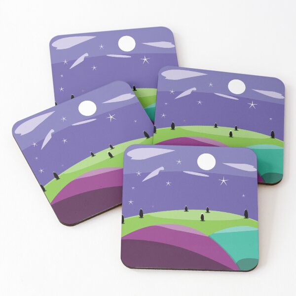 Item preview, colorful mountain landscape - flat illustration designed and sold by Sweet Bee's.