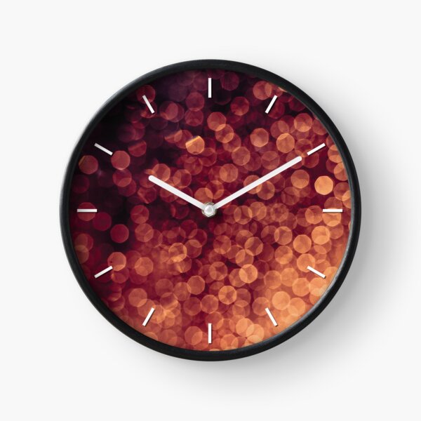 Item preview, Bokeh dark and golden lights designed and sold by coolclocks112.