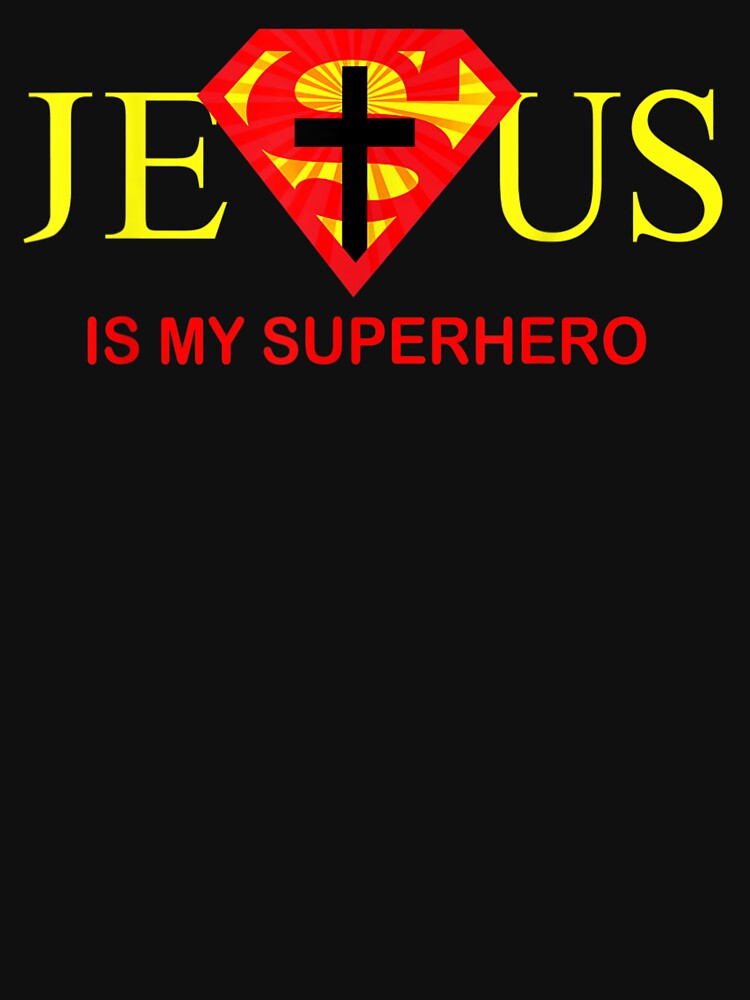 Thumbnail 7 of 7, Essential T-Shirt, Jesus Is My Superhero designed and sold by PureHeaven.