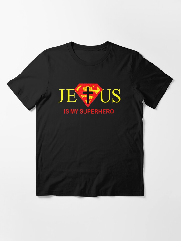Thumbnail 3 of 7, Essential T-Shirt, Jesus Is My Superhero designed and sold by PureHeaven.