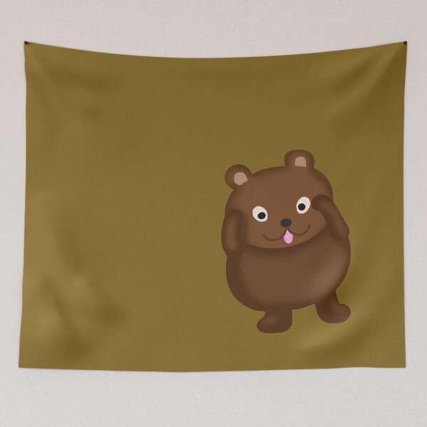 Item preview, Cheeky Peekabo Brown Baby Kid Teddy Bear Cub with Tongue Out -Funny designed and sold by Karen Ekdahl.