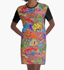 Onomatopoeia Collage #2 (2 of 2) Graphic T-Shirt Dress