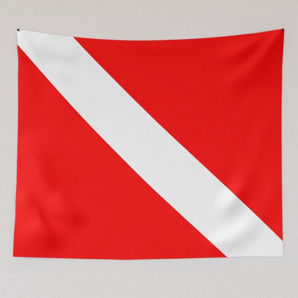 Item preview, Highest Quality Red SCUBA Diver Supporter Flag designed and sold by sublimepw.